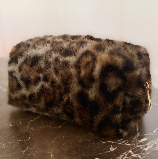 Furly Leopard Cosmetic Case – Stylish and Soft Str Ellison and Young
