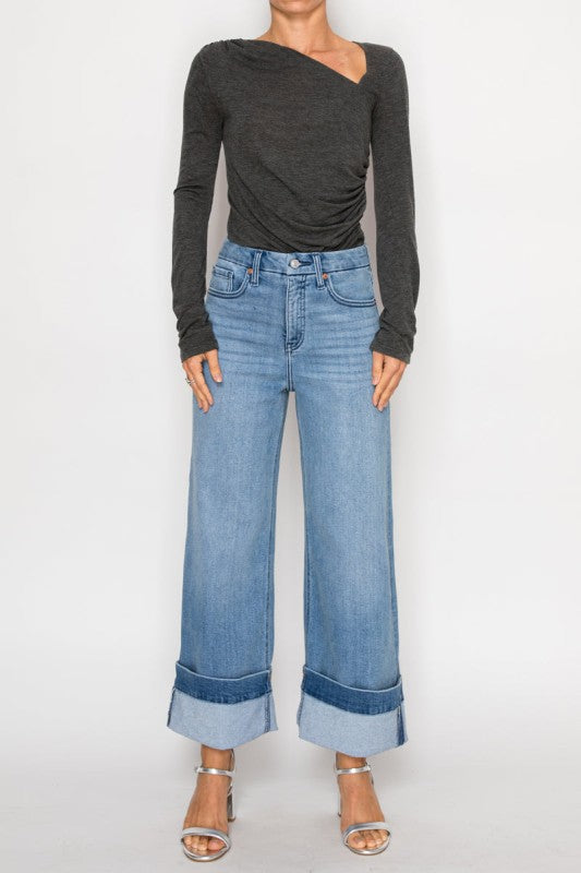 AT2109WDM - TUMMY CONTROL HIGH RISE A-WIDE JEANS