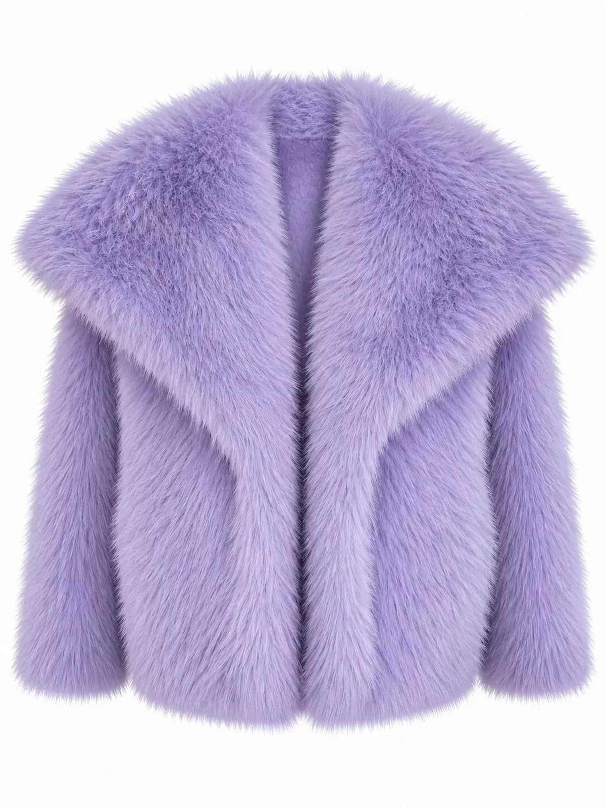 Fox Fur Collar Winter Outerwear Trendsi