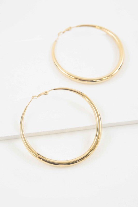 Bold Hoop Earrings | Gold Lovoda