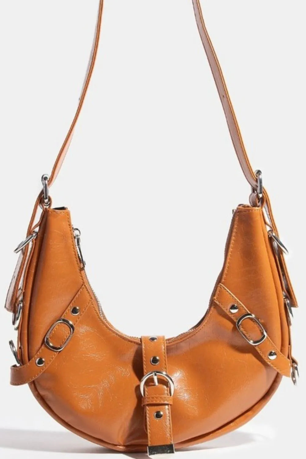 Fame Multi Belt Strap Accent Shoulder Bag Trendsi