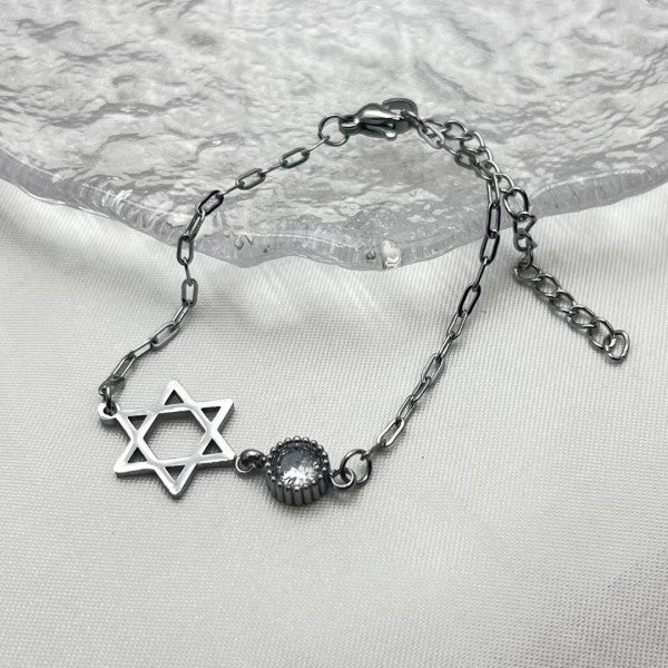 Star of David Bracelet with Crystal Accent Koch La Ni Jewelry