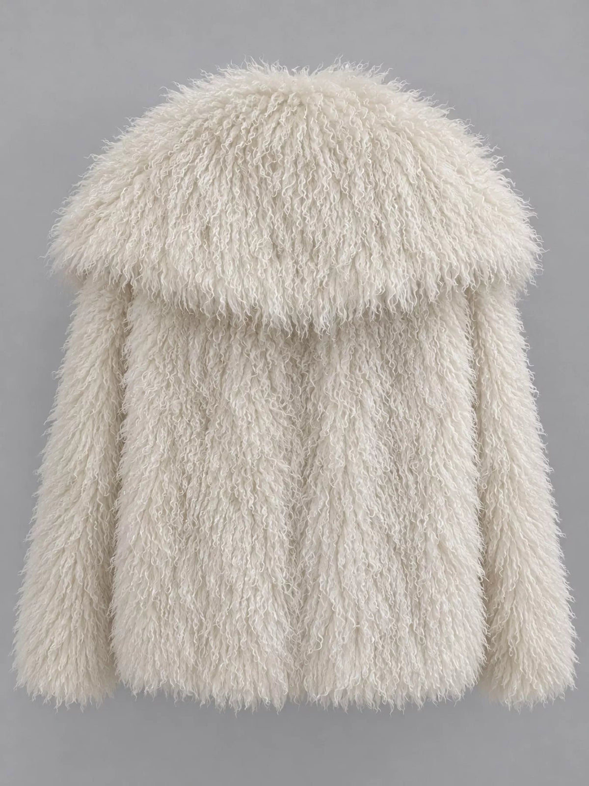 Fox Fur Collar Winter Outerwear Trendsi