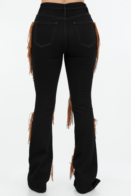 Western Fringe Boot Cut Jean