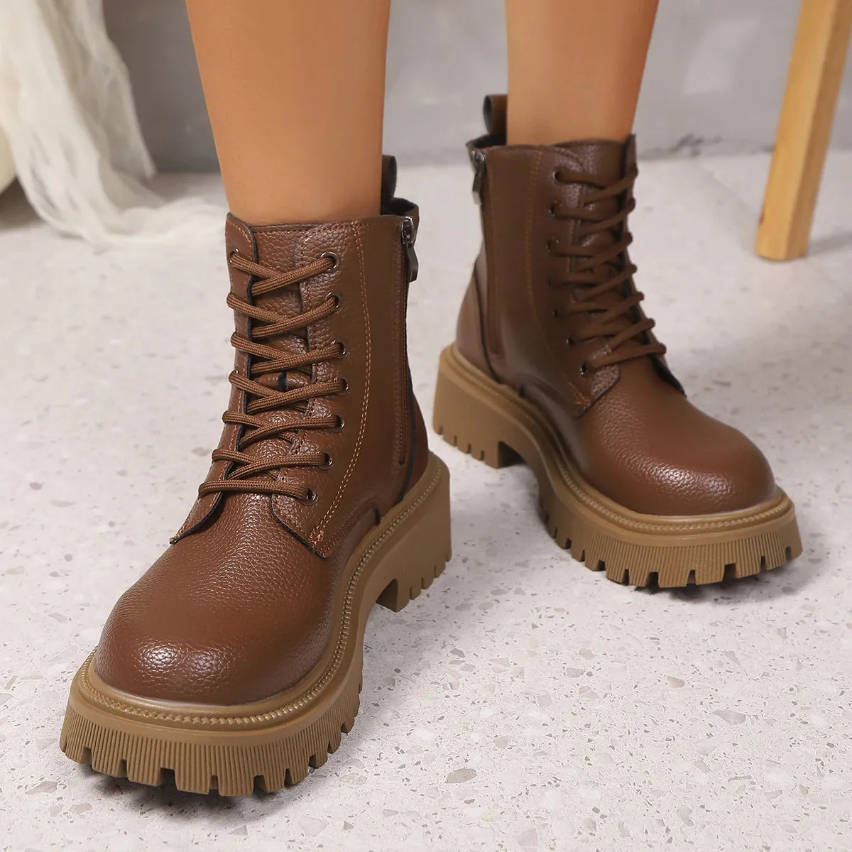 Lace Up Platform Boots