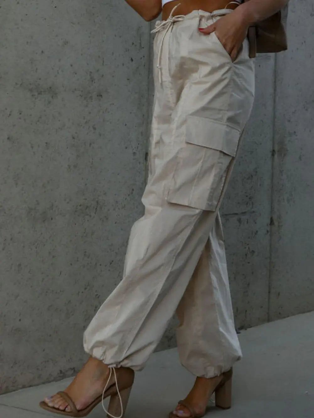 Drawstring Pants with Pockets Trendsi