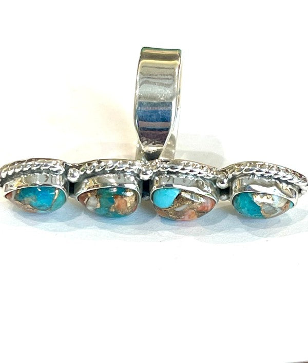 Beautiful Handmade Sterling Silver And Spice Clust