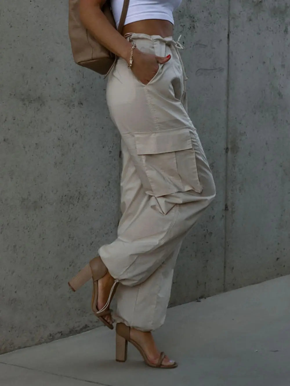 Drawstring Pants with Pockets Trendsi