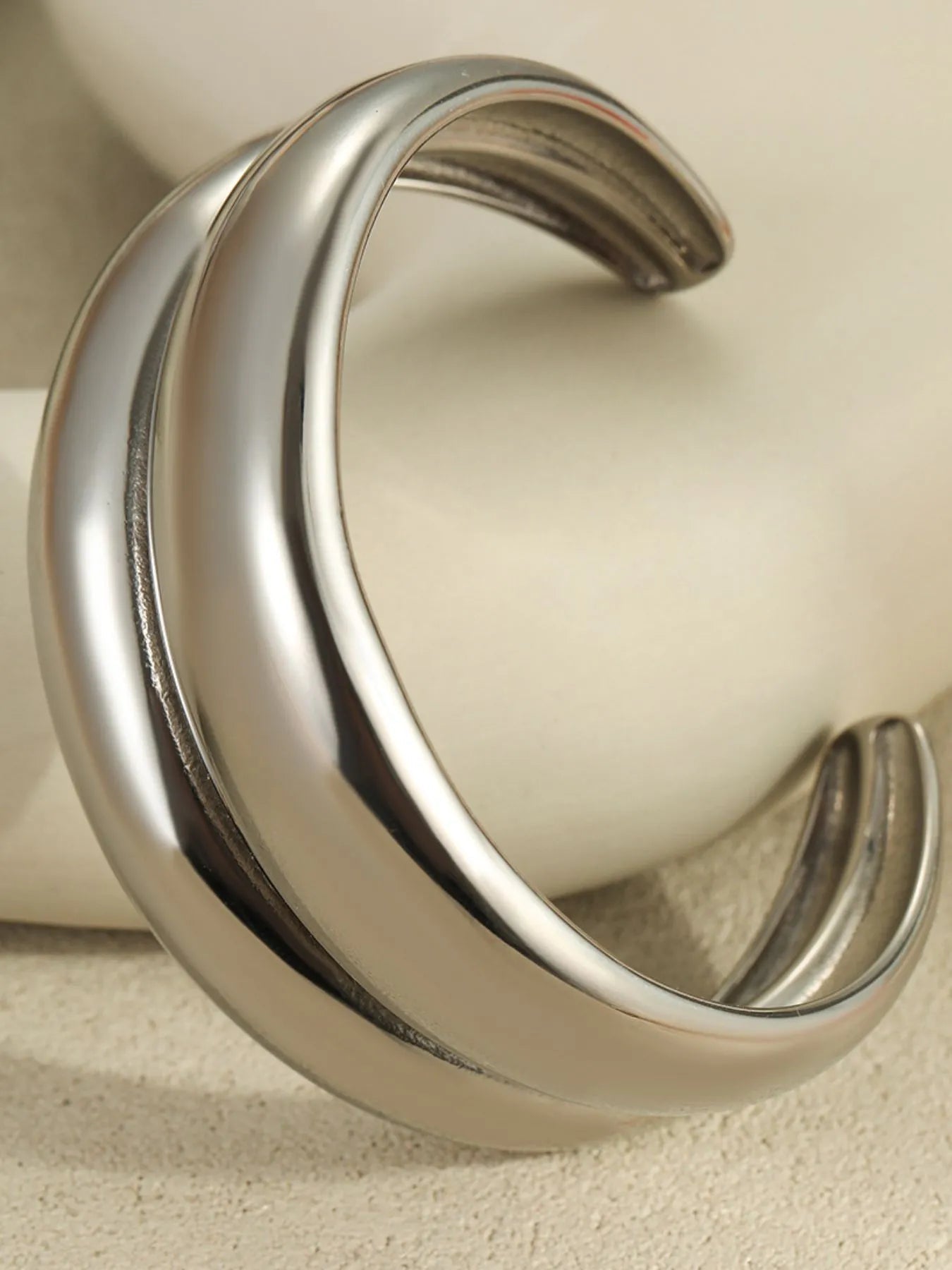 Stainless Steel Chunky Cuff Bracelet