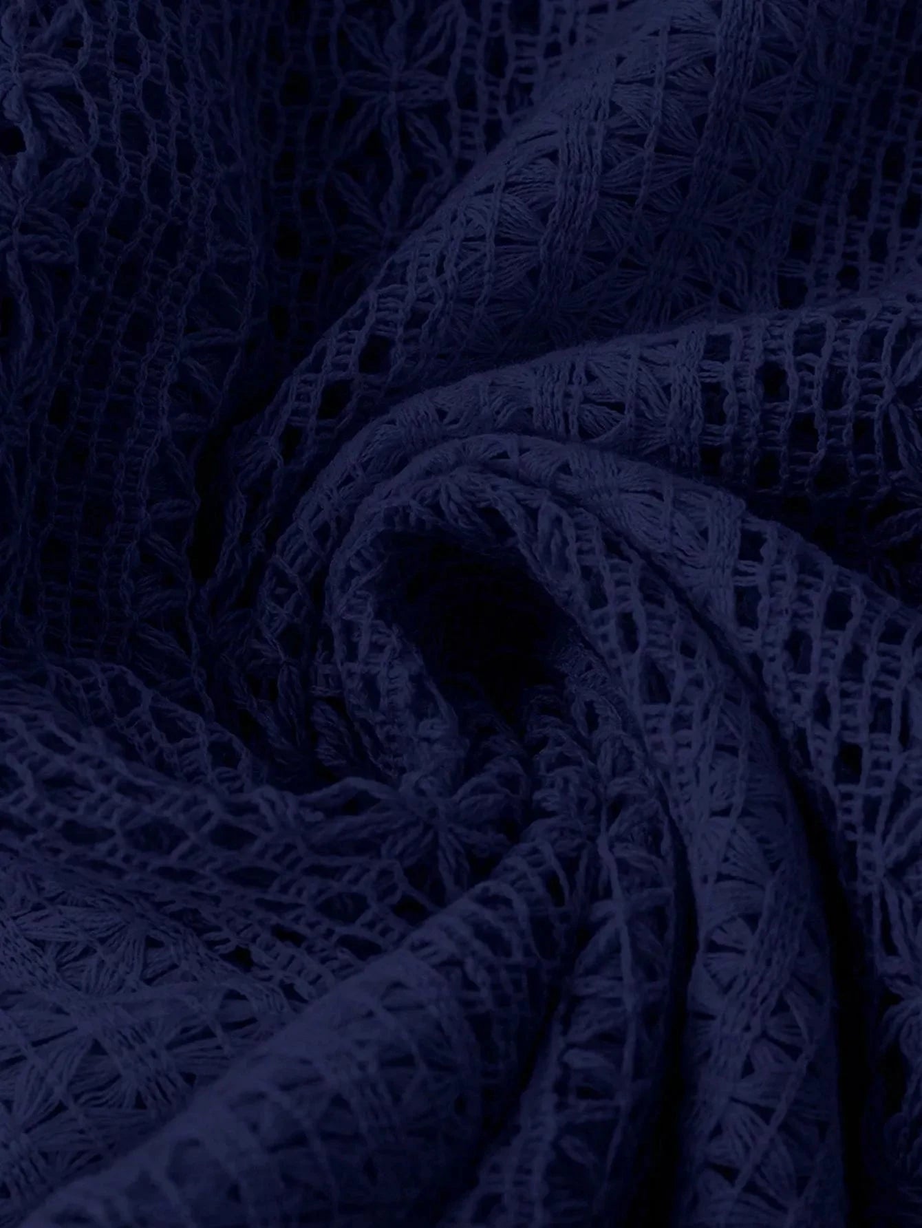 Lace Notched Long Sleeve Shirt