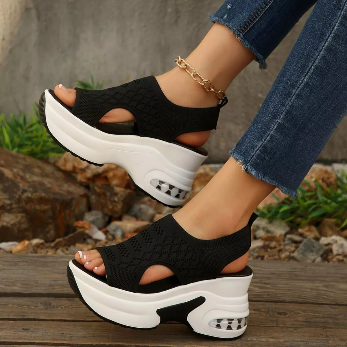 Open Toe Platform Sandals Trendsi
