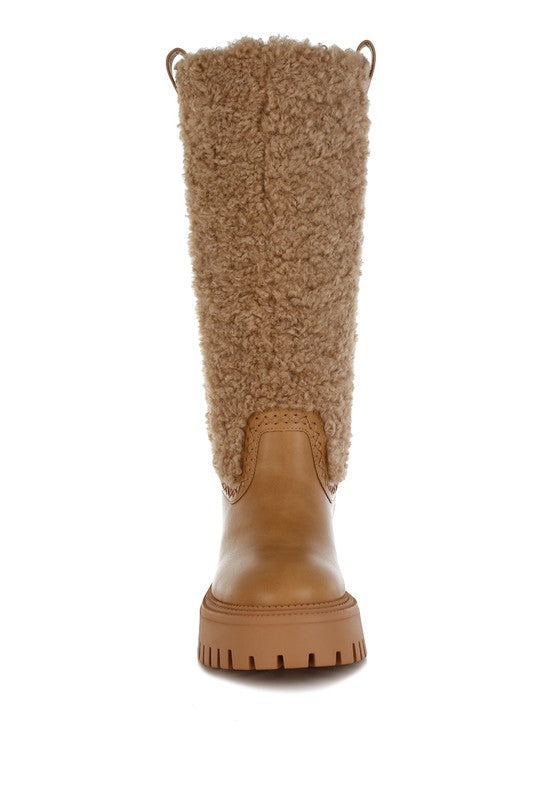 Lapland Fur Detail Calf Length Boots