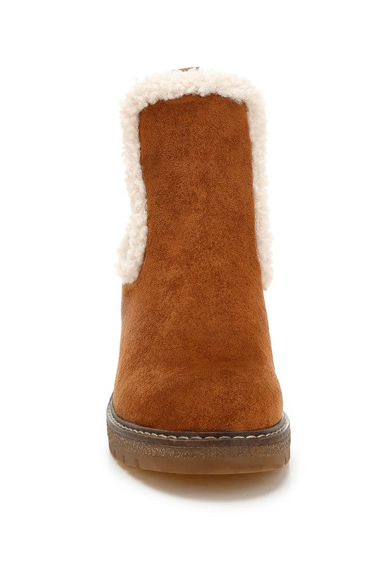 Thunderhoof Faux Fur Lined Chelsea Boots Luckygirlsclothingcompany.com