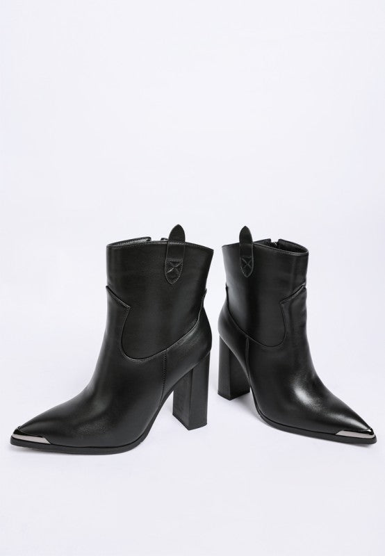 Hatter Pointed Toe Faux Leather Boots Rag Company