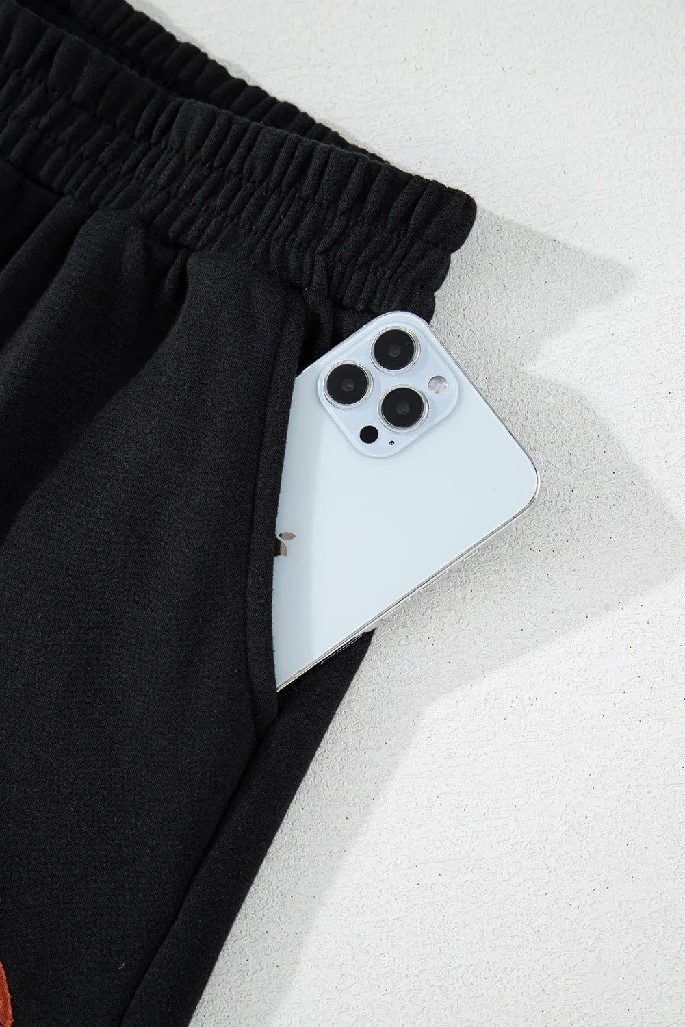 GAME DAY Football Round Neck Long Sleeve Top and Shorts Set Trendsi