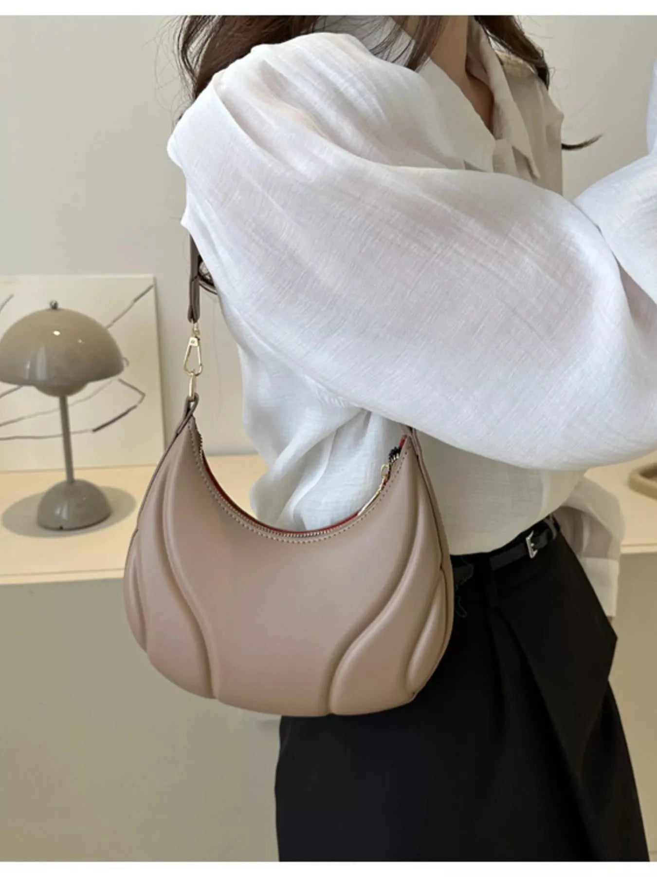 Solid Color Shoulder Bag Trendsi