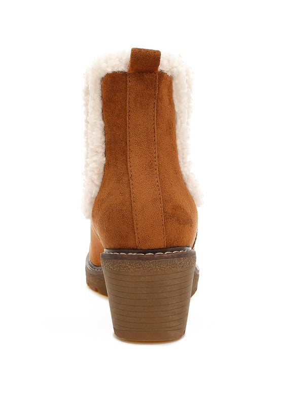 Thunderhoof Faux Fur Lined Chelsea Boots Luckygirlsclothingcompany.com