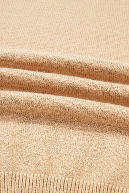 Solid High Neck Sweater and Pleated Mini Skirt Set JUNIPER BLVD