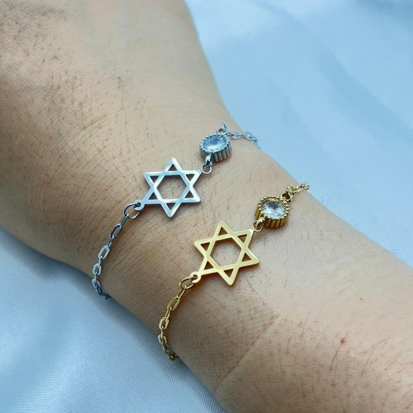 Star of David Bracelet with Crystal Accent Koch La Ni Jewelry