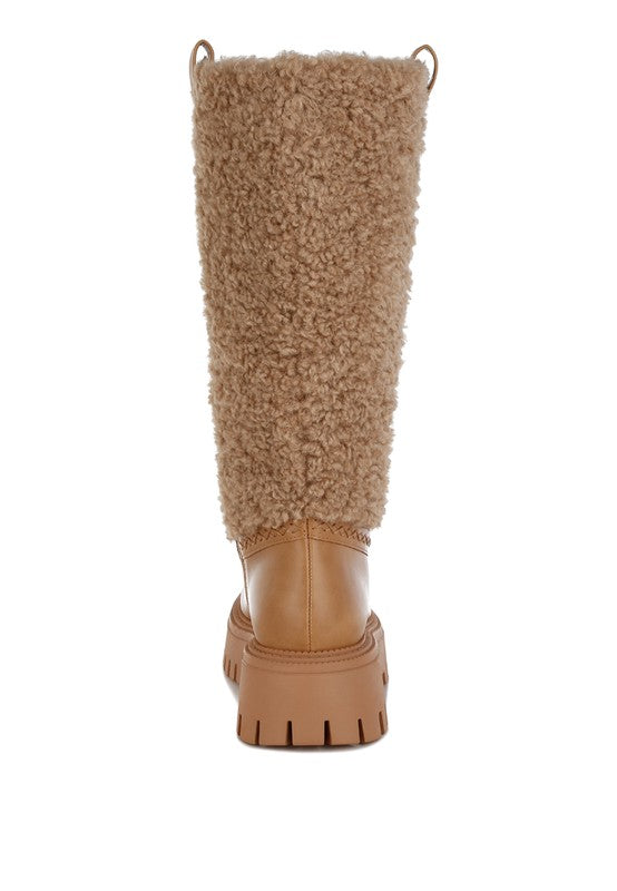Lapland Fur Detail Calf Length Boots