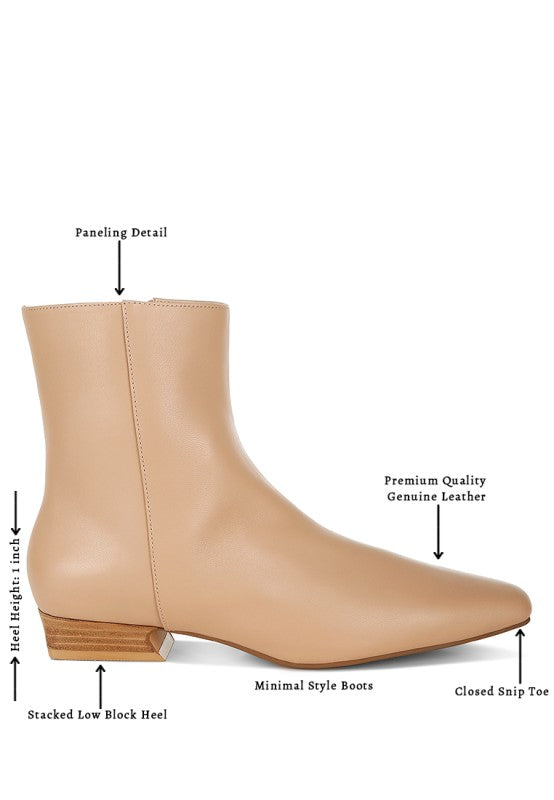 Obita Flared Heel Genuine Leather Boots Rag Company