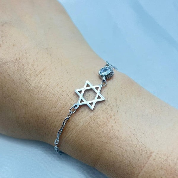 Star of David Bracelet with Crystal Accent Koch La Ni Jewelry