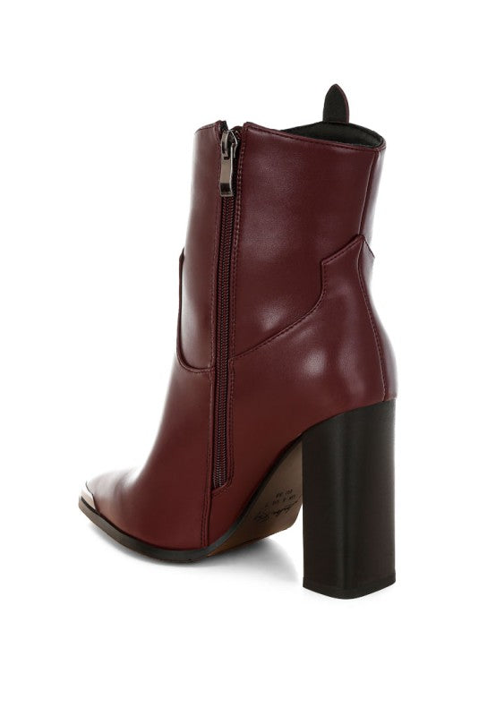 Hatter Pointed Toe Faux Leather Boots Rag Company