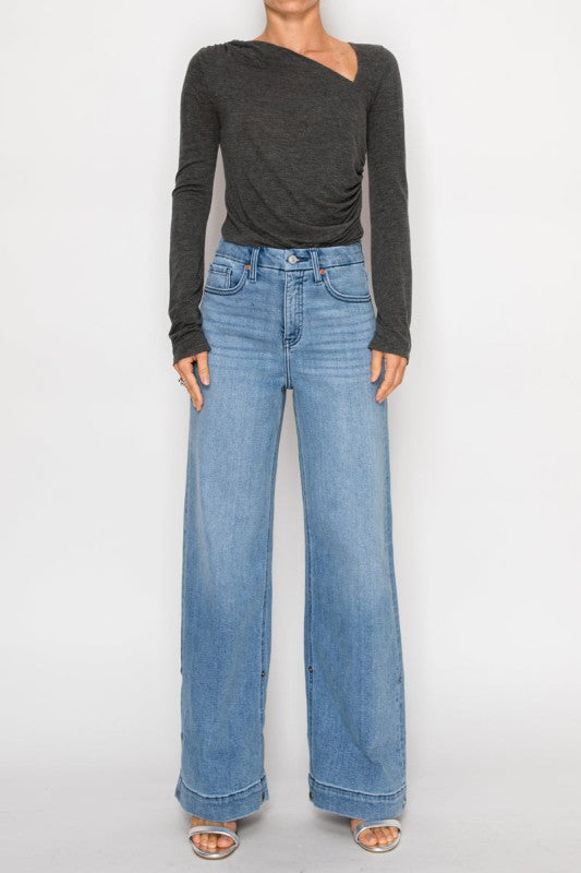 AT2109WDM - TUMMY CONTROL HIGH RISE A-WIDE JEANS