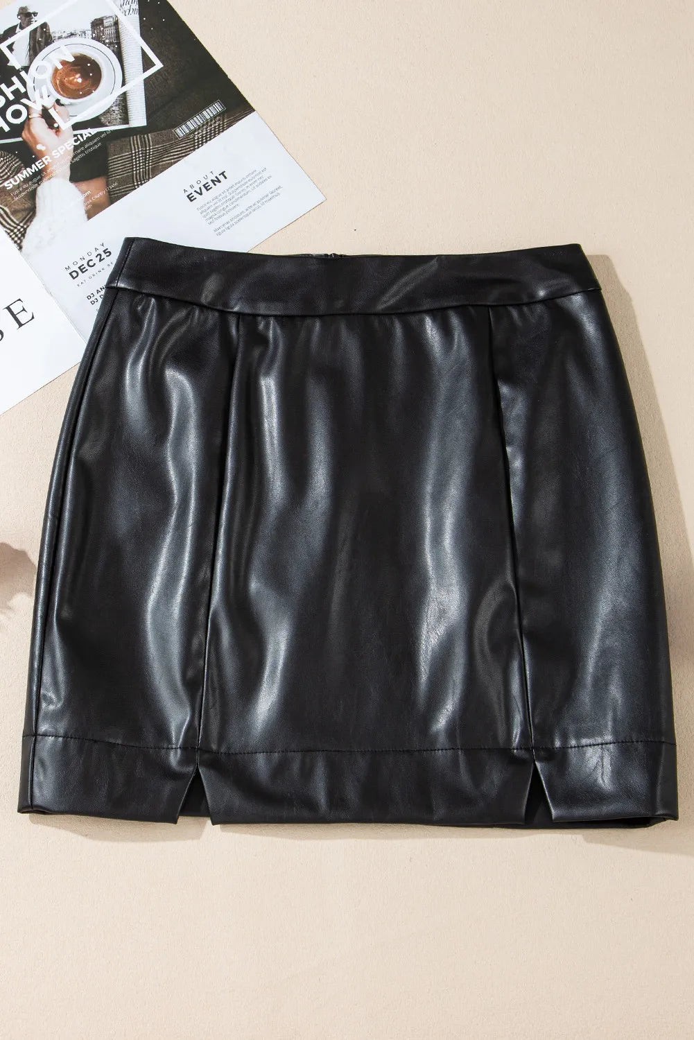 PU Leather Mini Skirt Luckygirlsclothingcompany.com