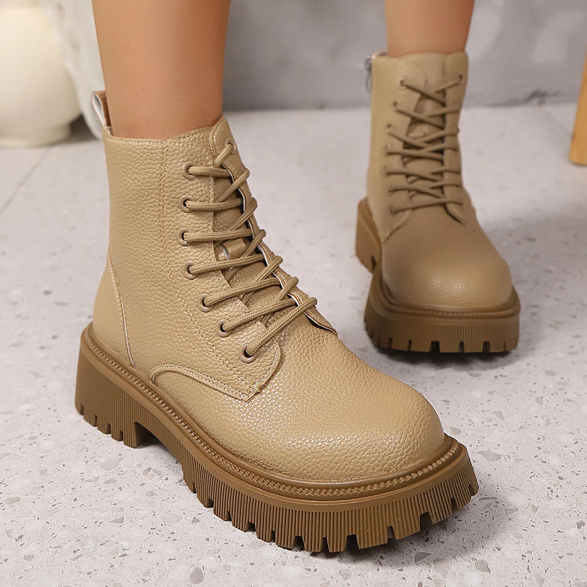 Lace Up Platform Boots