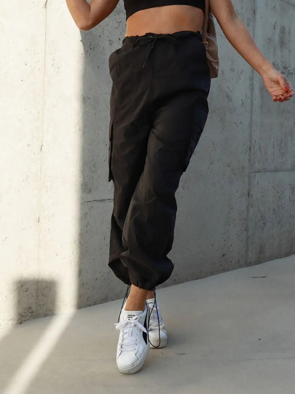 Drawstring Pants with Pockets Trendsi