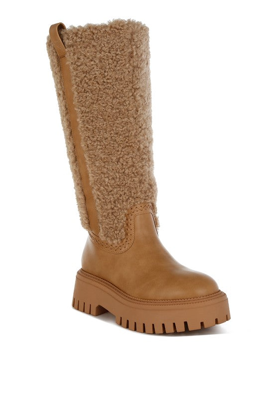 Lapland Fur Detail Calf Length Boots