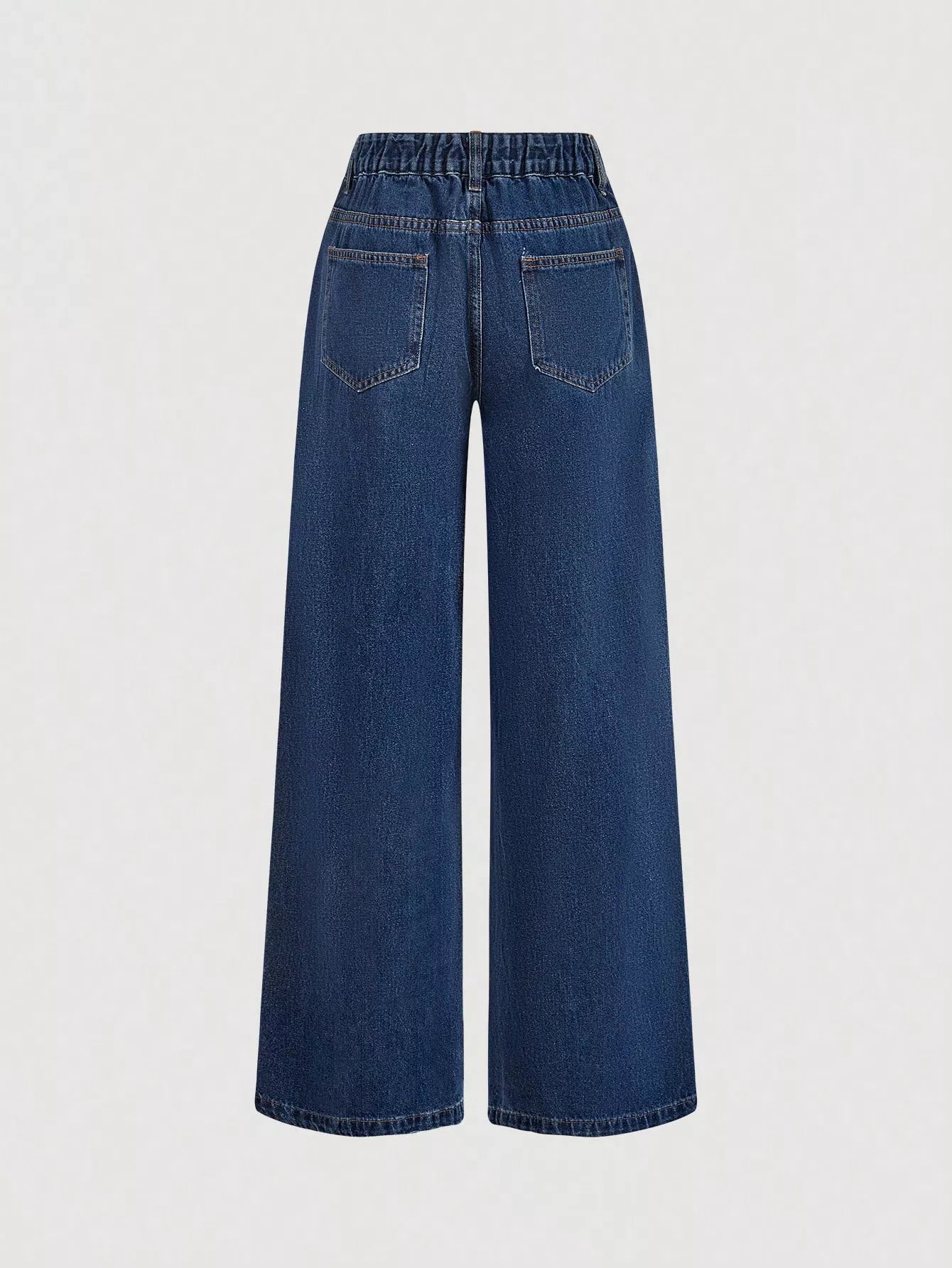 Halter Neck Denim Vest and Wide-Leg Jeans Set Trendsi