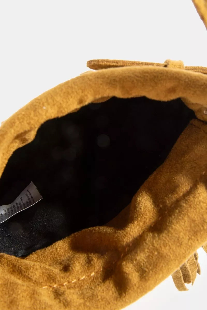 Fame Long Fringe Bucket Shoulder Bag Trendsi