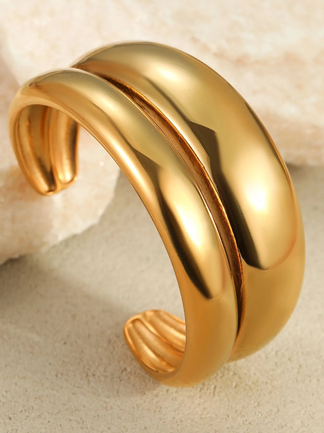 Stainless Steel Chunky Cuff Bracelet