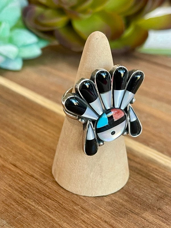 Handmade Multi Stone Southwestern Sunface