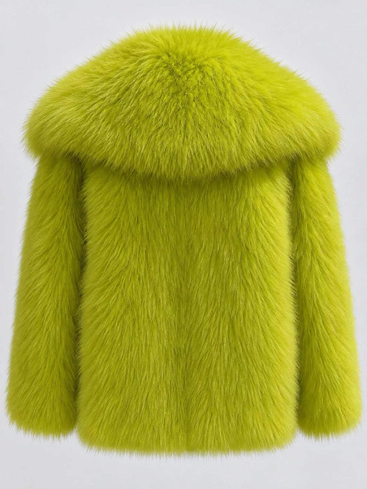 Fox Fur Collar Winter Outerwear Trendsi