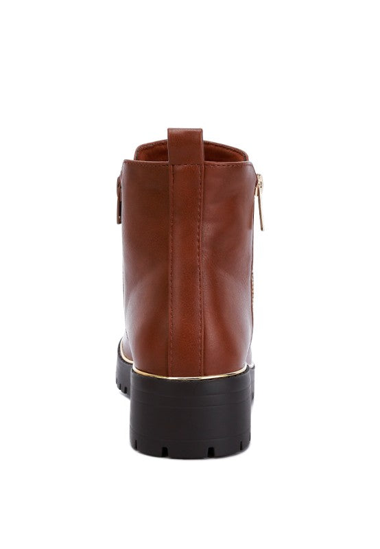 Thorin Metallic Frame Block Heel Boots Rag Company