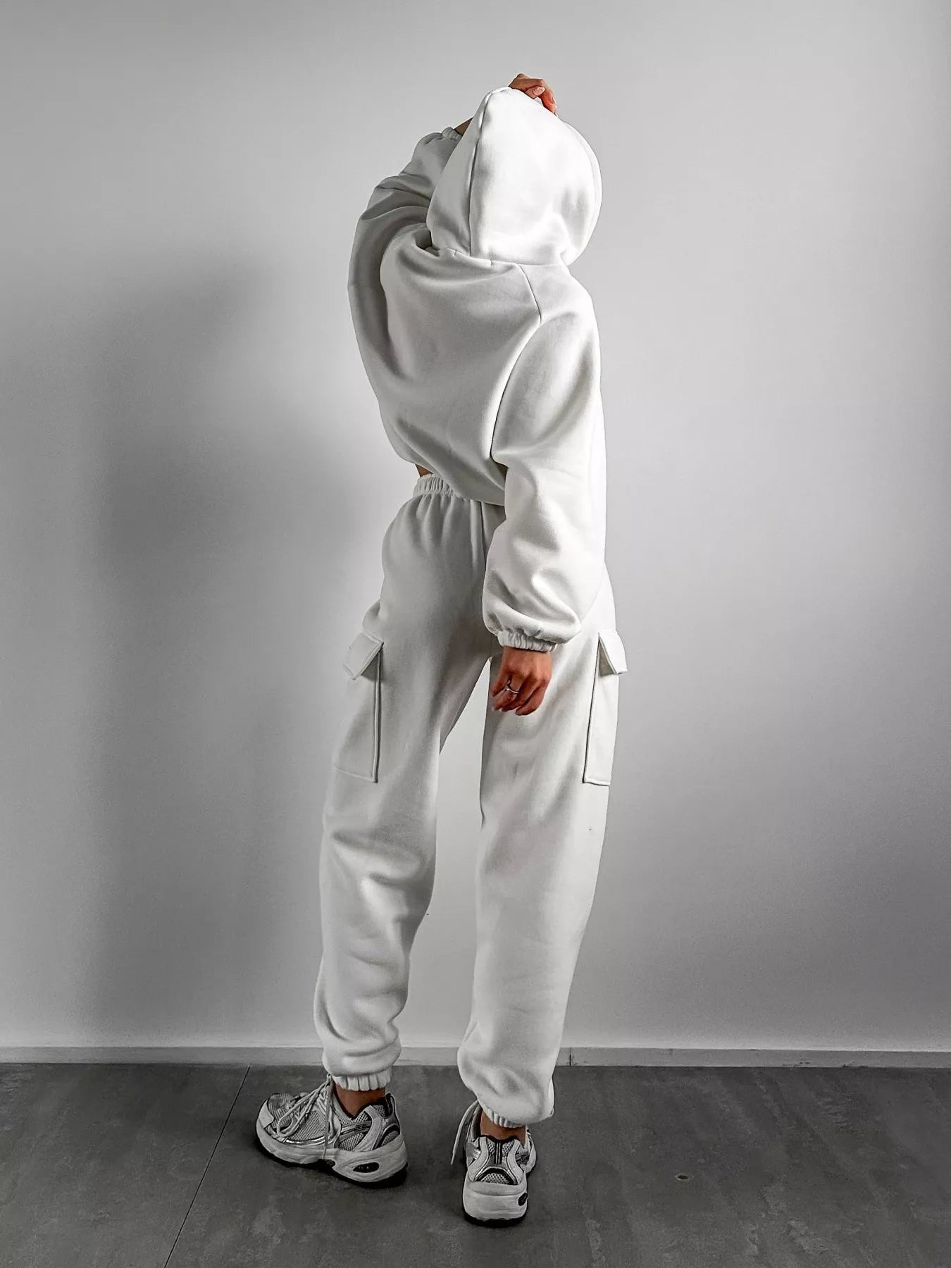 Kangaroo Pocket Hoodie and Joggers Set Trendsi