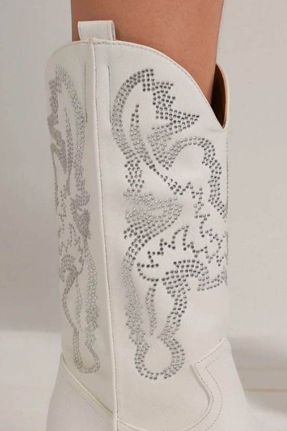 Beast Fashion Rhinestone Detail Point Toe Boots Trendsi