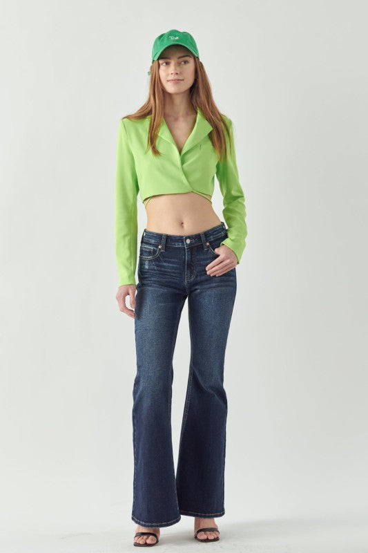 AT1054FLD Mid Rise Stretch Super Flare Jeans Artemis Vintage