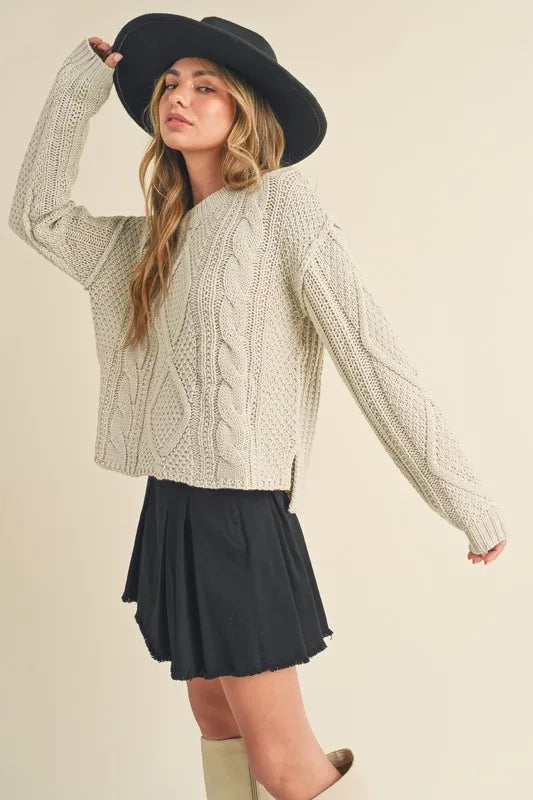 Aemi+Co Pleated Denim Mini Skirt