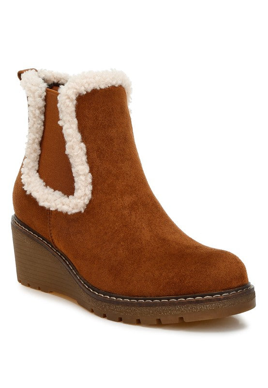 Thunderhoof Faux Fur Lined Chelsea Boots Luckygirlsclothingcompany.com