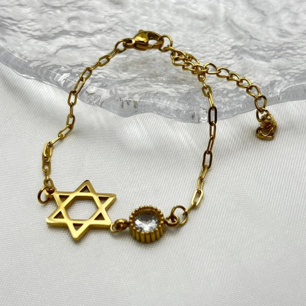 Star of David Bracelet with Crystal Accent Koch La Ni Jewelry