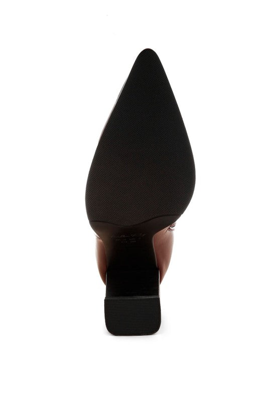 Hatter Pointed Toe Faux Leather Boots Rag Company