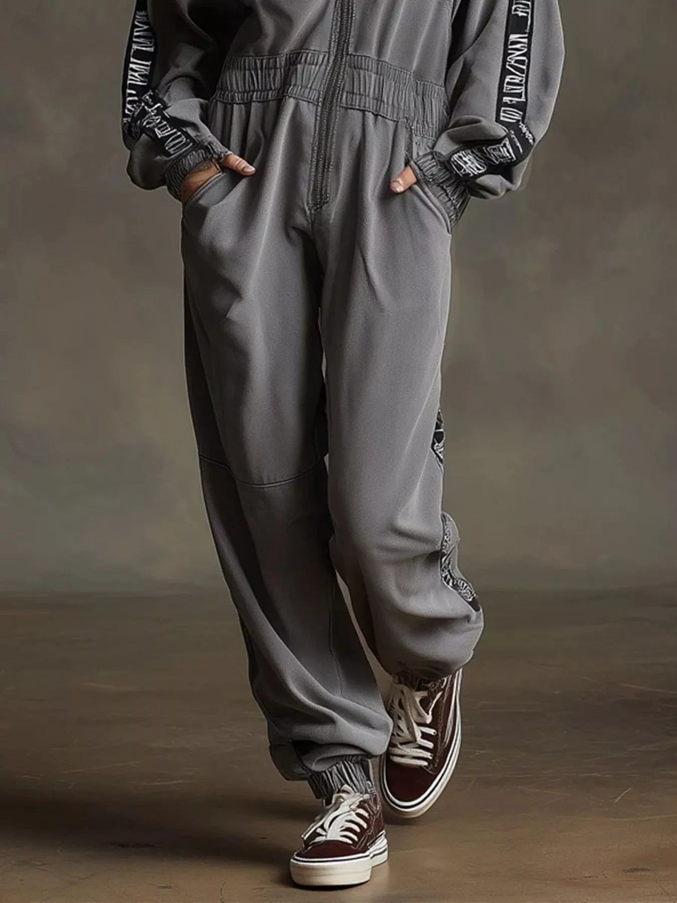 Zip-Up Long Sleeve Hooded Jumpsuit Trendsi