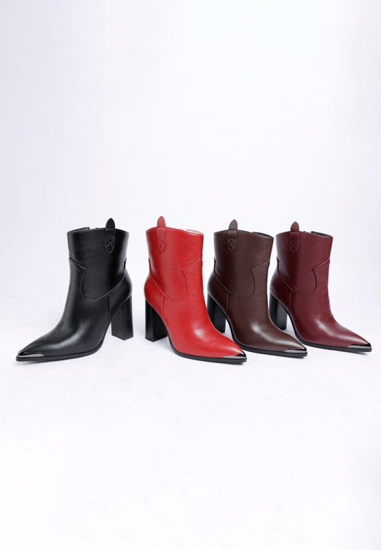 Hatter Pointed Toe Faux Leather Boots Rag Company