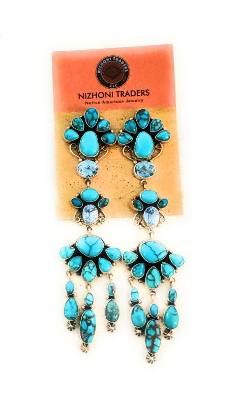 Navajo Turquoise, Topaz & Sterling Silver