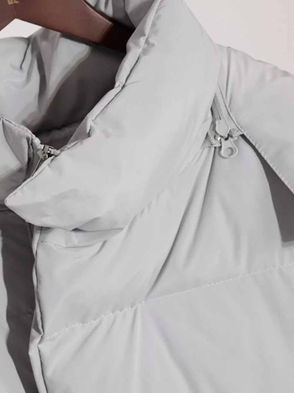 Pocketed Zip Up Hooded Puffer Jacket Trendsi