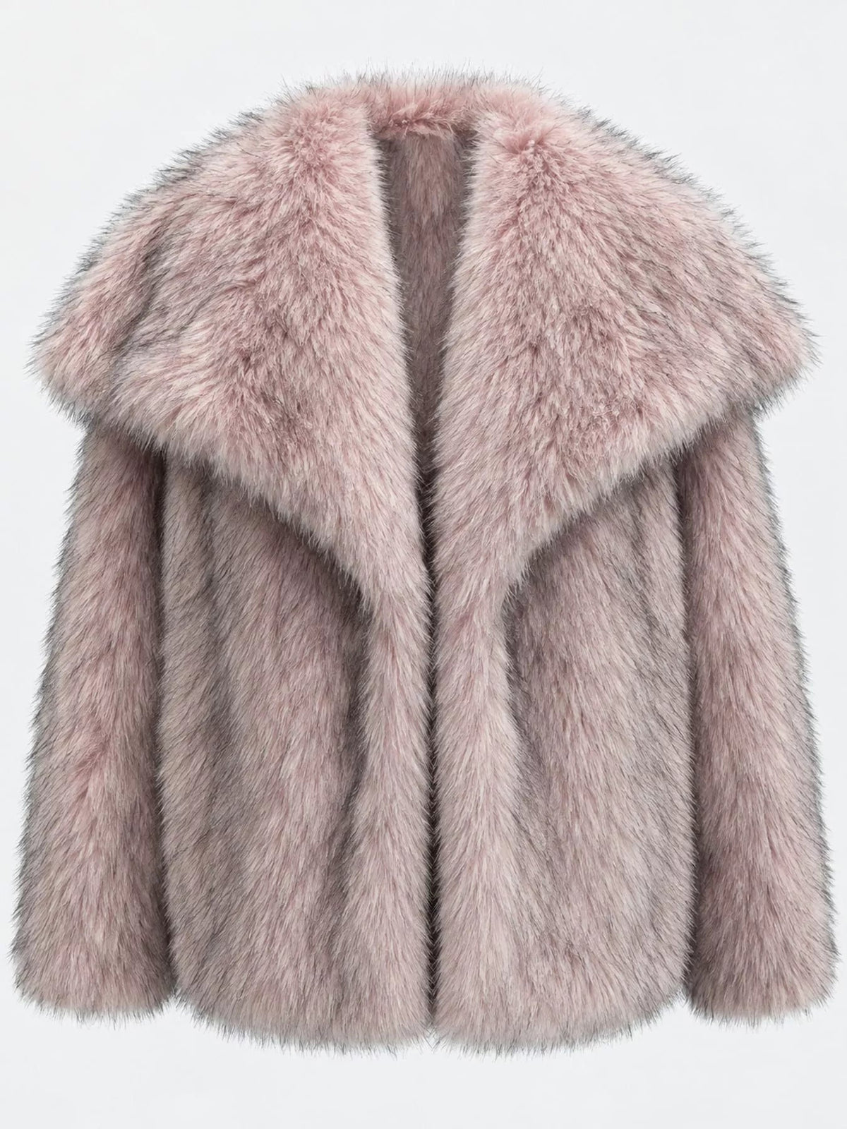 Fox Fur Collar Winter Outerwear Trendsi